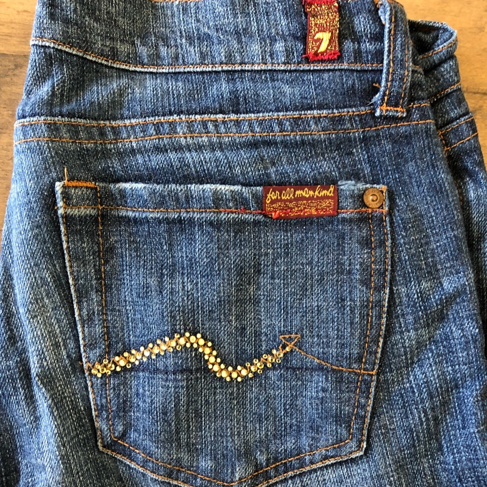 7 for all mankind jeans with sparkle detail
